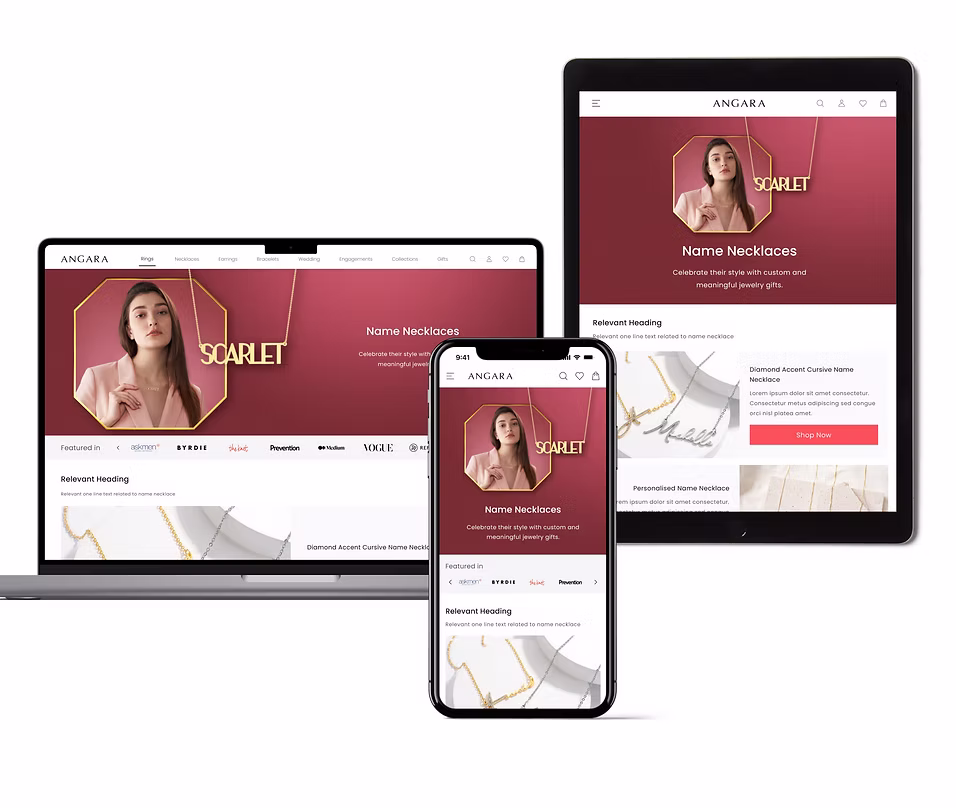 Angara Name Necklace Project case study